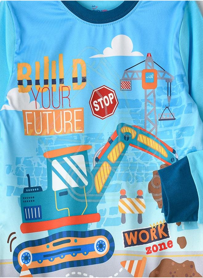 Construction Zone Glow-in-the-Dark Pajama Set for Boys