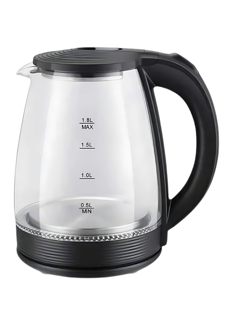 ECVV® 1.8 Liters Borosilicate Glass Electric Kettle, Fast Boiling Auto Shut Off Boil-Dry Protection Stainless Steel Filter BPA Free Hot Water Boiler