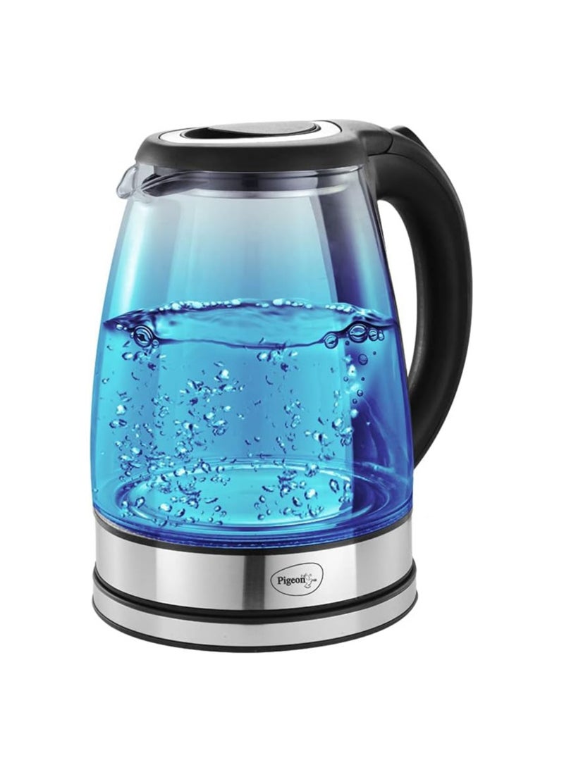 Pigeon By Stovekraft Crystal Glass Electric Kettle 1.8 Litre With Led Illumination, Heat Resistant Pyrex 1500 Watt, 14815