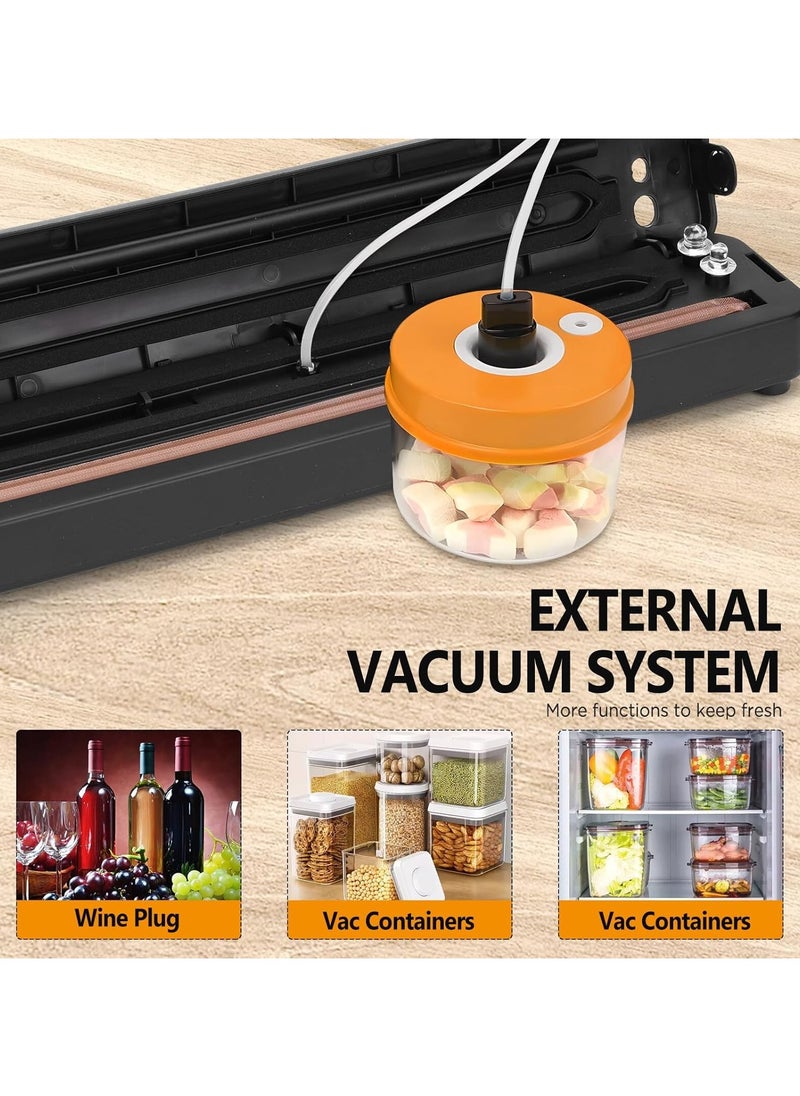 Vacuum Sealer Machine Automatic Vacuum Sealer with Vacuum Bags, Aluminum Sealer for Vacuum Cooking