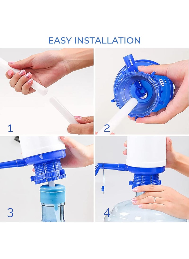 Portable Water Bottles Pump Manual Pressure Drinking Fountain Pressure Pump Water Press Pump With An Extra Short Tube