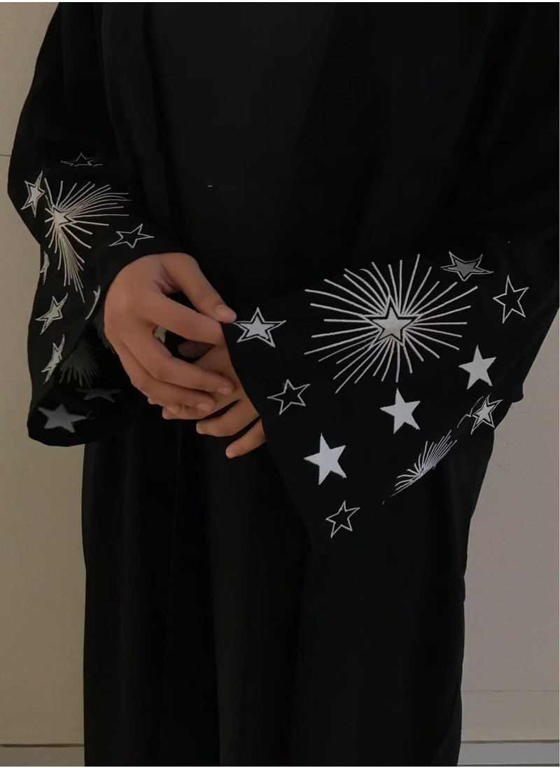 Abaya Embroidered Loose Sleeve Exquisite Cardigan Robe – Timeless Elegance, Modern Comfort