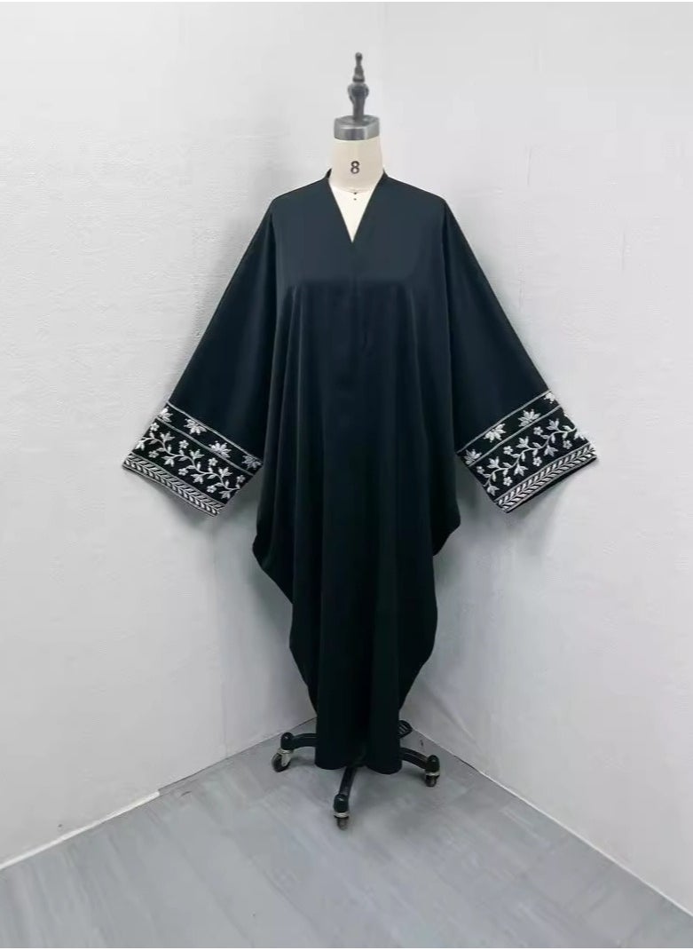 Abaya Embroidered Loose Sleeve Exquisite Cardigan Robe – Timeless Elegance, Modern Comfort