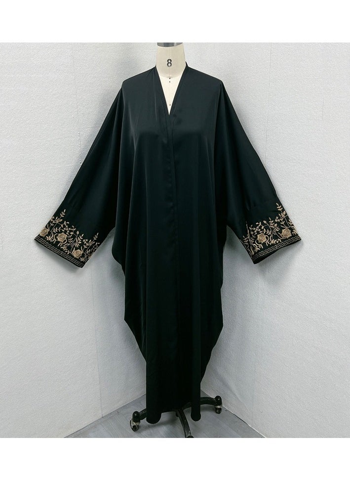 Abaya Embroidered Loose Sleeve Exquisite Cardigan Robe – Timeless Elegance, Modern Comfort