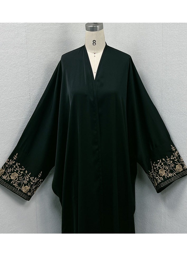 Abaya Embroidered Loose Sleeve Exquisite Cardigan Robe – Timeless Elegance, Modern Comfort