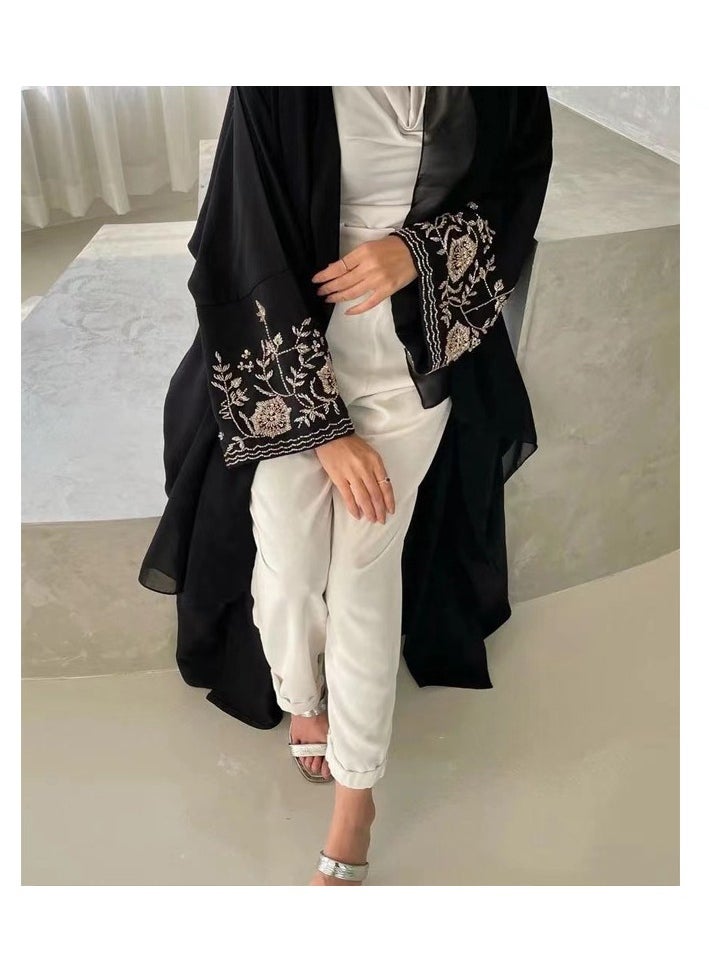 Abaya Embroidered Loose Sleeve Exquisite Cardigan Robe – Timeless Elegance, Modern Comfort