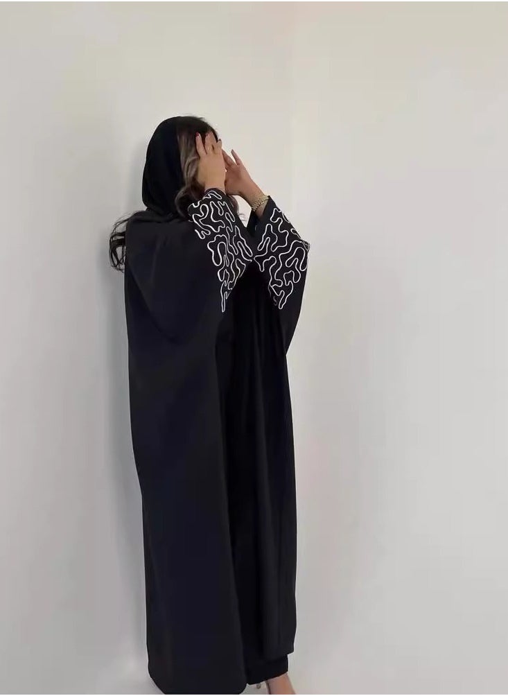 Abaya Embroidered Loose Sleeve Exquisite Cardigan Robe – Timeless Elegance, Modern Comfort