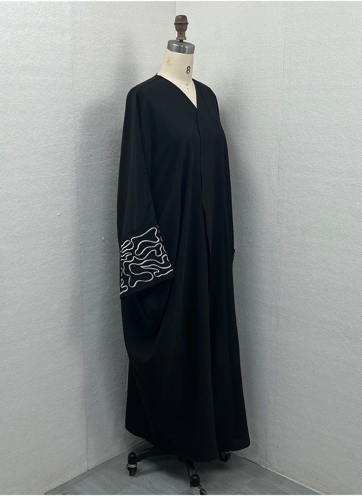 Abaya Embroidered Loose Sleeve Exquisite Cardigan Robe – Timeless Elegance, Modern Comfort