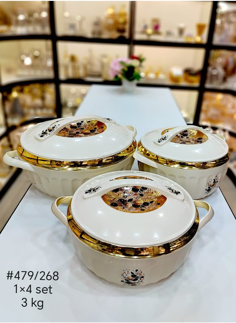 High Quality Insulated Casserole Food Warmer With Lid 2.5L+3.5L+5L 3pcs Set