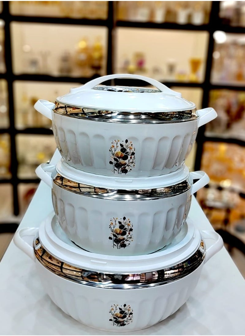High Quality Insulated Casserole Food Warmer With Lid 2.5L+3.5L+5L 3pcs Set