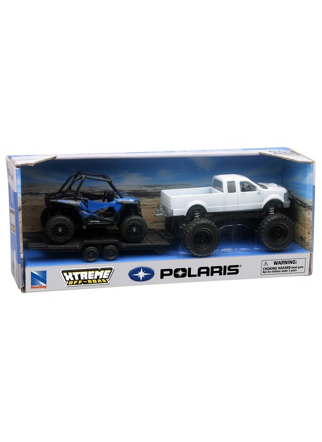 New-Ray Toys Die Cast Pick Up Truck With Polaris Rzr Xp1000 Eps