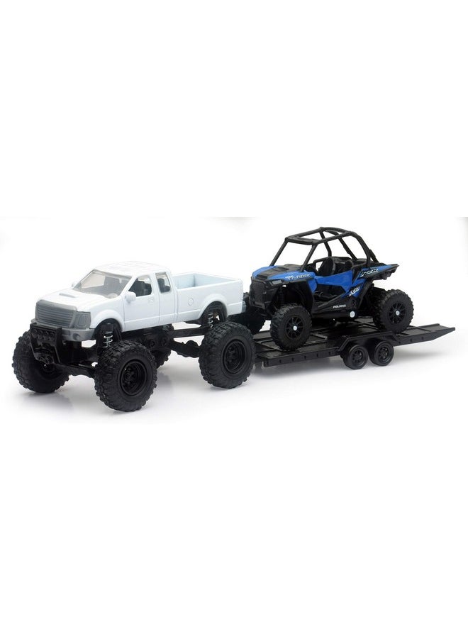 New-Ray Toys Die Cast Pick Up Truck With Polaris Rzr Xp1000 Eps