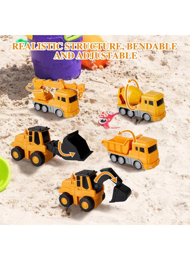 35Pcs Magnetic Transform Engineering Car Assembled Toys With Storage Box, 8 In 1 Transforming Robot Toy Construction Vehicle Toy, Toddler Magnetic Blocks Engineering Car For Kids Ages 3-5