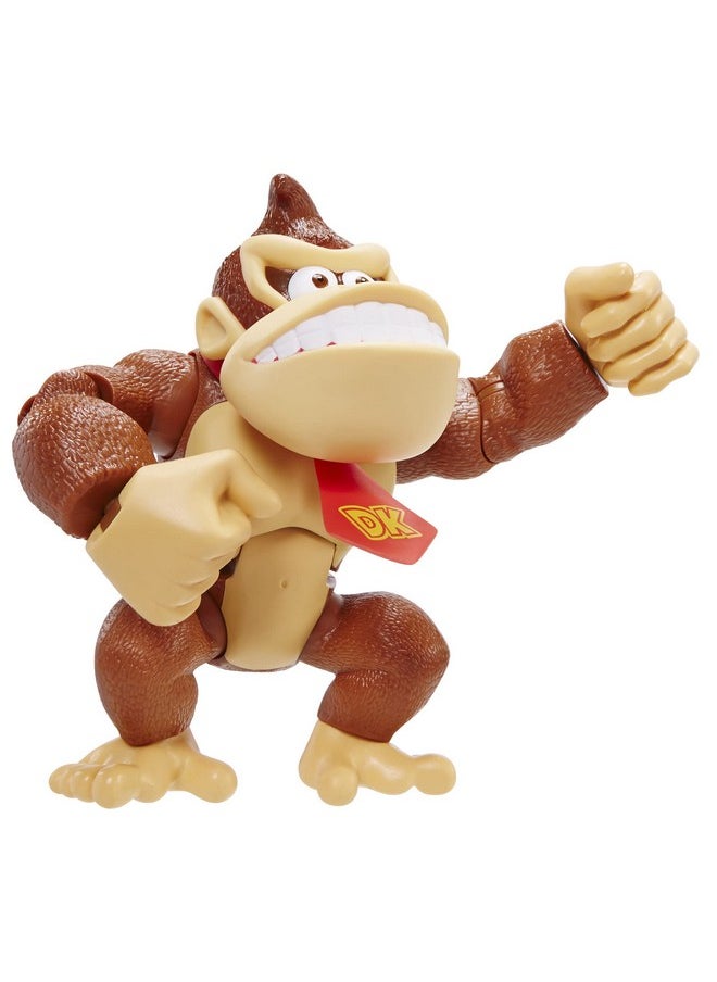 Donkey Kong 6-Inch Deluxe Action Figure, With Up To 10 Points Of Articulation, Official Nintendo Licensed Product Action Figure, For Kids Ages 3+