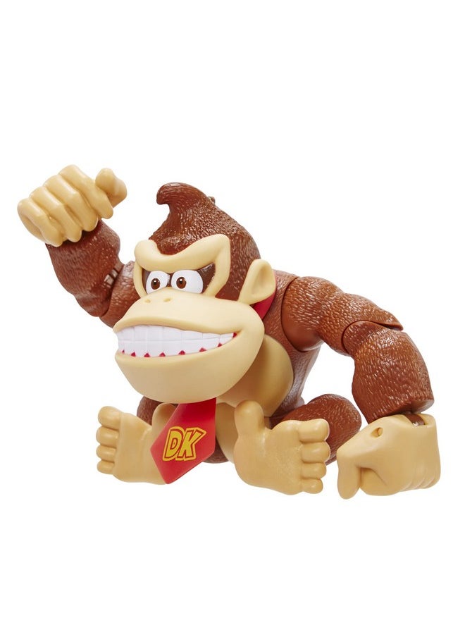 Donkey Kong 6-Inch Deluxe Action Figure, With Up To 10 Points Of Articulation, Official Nintendo Licensed Product Action Figure, For Kids Ages 3+