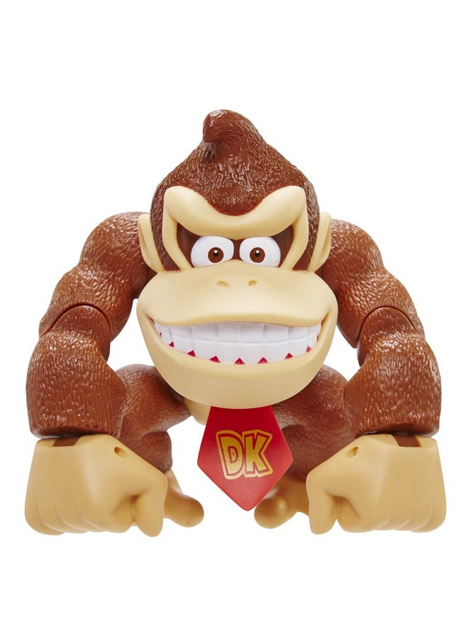 Donkey Kong 6-Inch Deluxe Action Figure, With Up To 10 Points Of Articulation, Official Nintendo Licensed Product Action Figure, For Kids Ages 3+