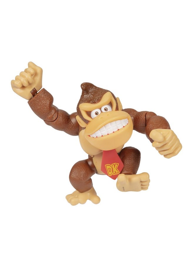 Donkey Kong 6-Inch Deluxe Action Figure, With Up To 10 Points Of Articulation, Official Nintendo Licensed Product Action Figure, For Kids Ages 3+