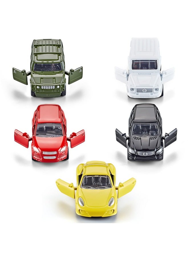 Die Cast Metal Toy Cars Set Of 5, Openable Doors Pull Back Car Gift Pack For Kids (Private Car)