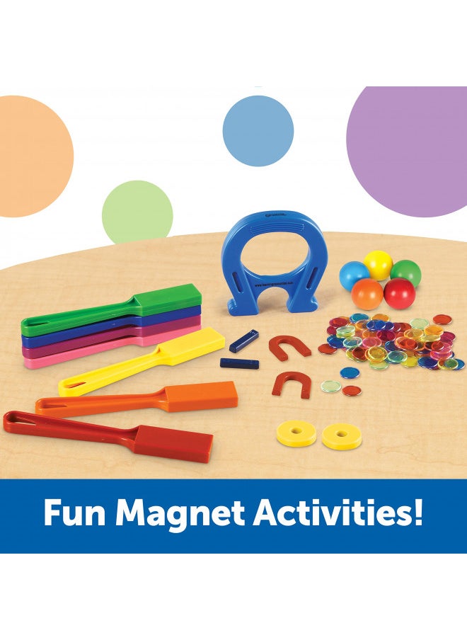 Learning Resources Super Magnet Lab Kit - 119 Pieces, Ages 5+, STEM ,Toys for Kindergartner, Science Learning Activities for Kids,Back to School Supplies,Teacher Supplies