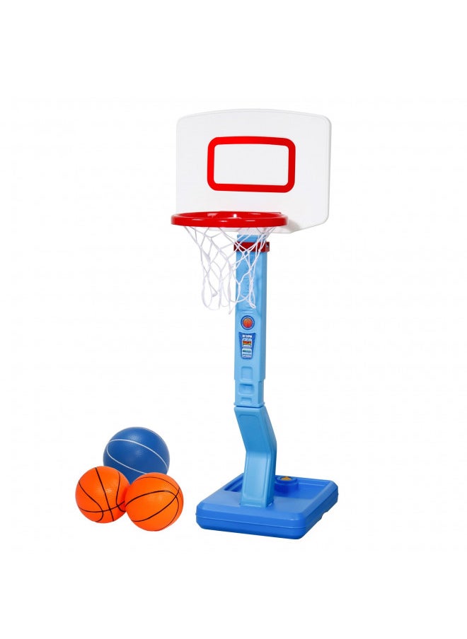 Fajiabao Toddler Basketball Hoop Indoor Adjustable Height Poolside Basketball Hoop Outdoor with Base Mini Basketball Hoop with 3 Balls Swimming Pool Toys Basketball Games for Kids Birthday Gift