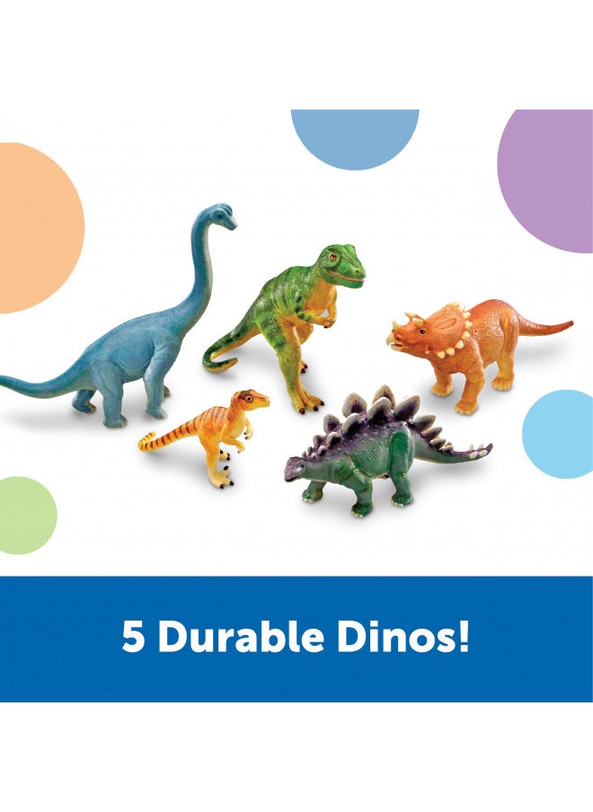 Learning Resources Jumbo Dinosaurs - 5 Pieces, Ages 3+ Toddler Learning Toys, Dinosaurs for Toddlers, Dinosaurs Figures, Kids' Play Dinosaur