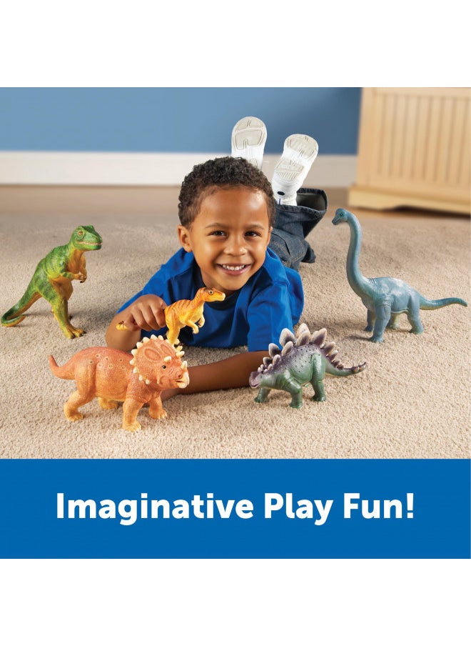 Learning Resources Jumbo Dinosaurs - 5 Pieces, Ages 3+ Toddler Learning Toys, Dinosaurs for Toddlers, Dinosaurs Figures, Kids' Play Dinosaur