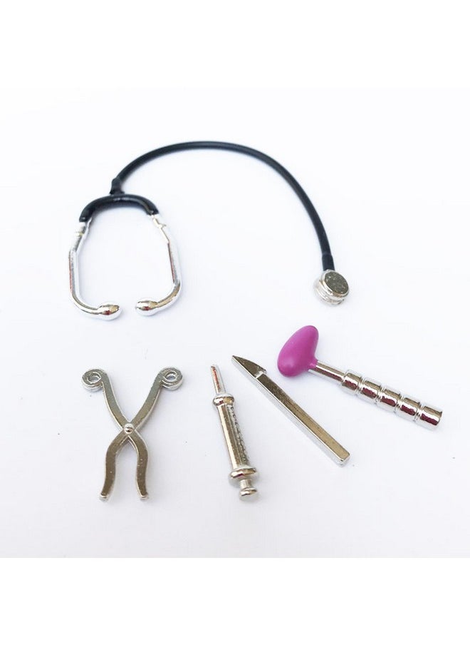 Dollhouse Stethoscope Set, Multipurpose 5Pcs Mini Medical Appliance Model For 1:12 Doll House