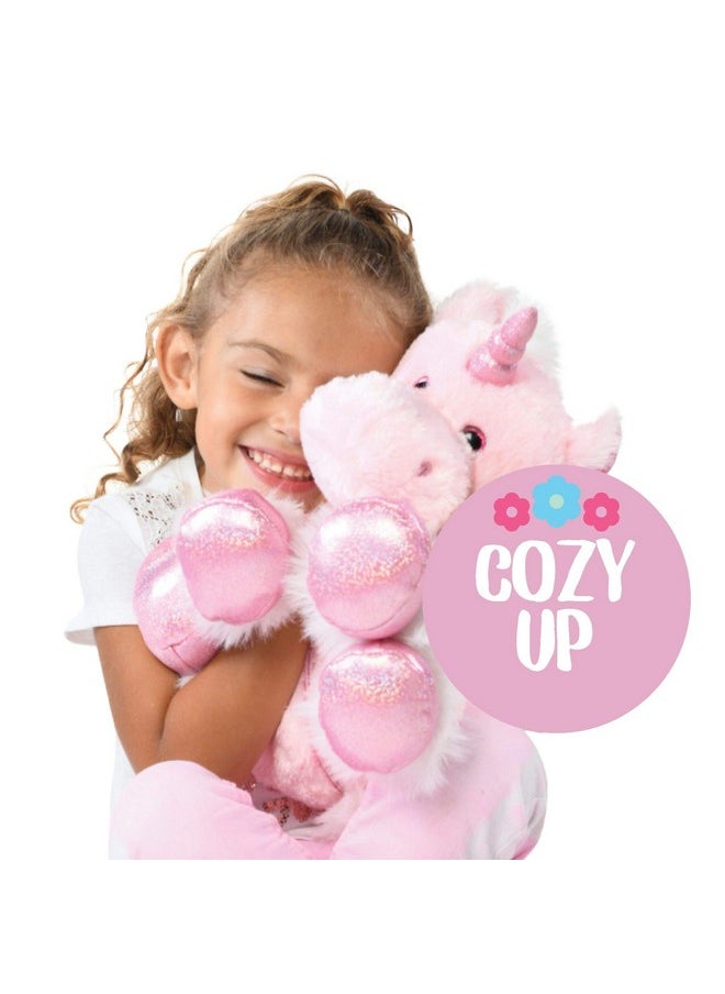 Plush Unicorn With Zippered Pouch For Its 3 Little Plush Baby Unicorns - Plushlings Collection Soft Stuffed Animal Playset