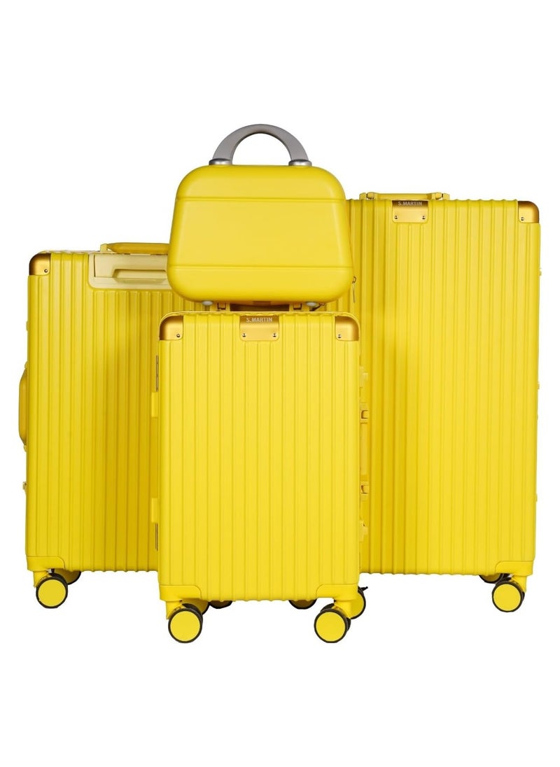 Suitcase set aluminium Frame Yellow