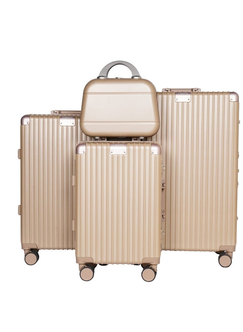 Suitcase set aluminium Frame Golden