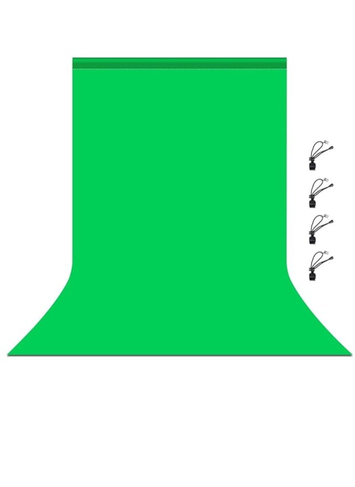 Xria Green Screen 3X6m 10X20 Ft Solid Color Backdrop Photographic Background Washable Cloth For Photo Studio Video Chroma Key (Green)