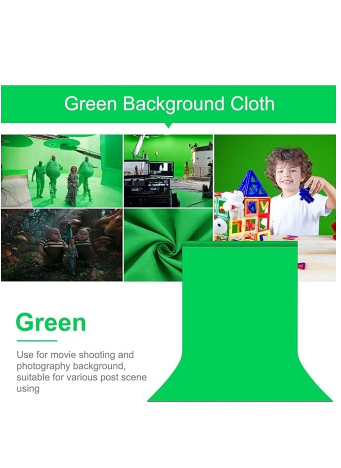 Xria Green Screen 3X6m 10X20 Ft Solid Color Backdrop Photographic Background Washable Cloth For Photo Studio Video Chroma Key (Green)