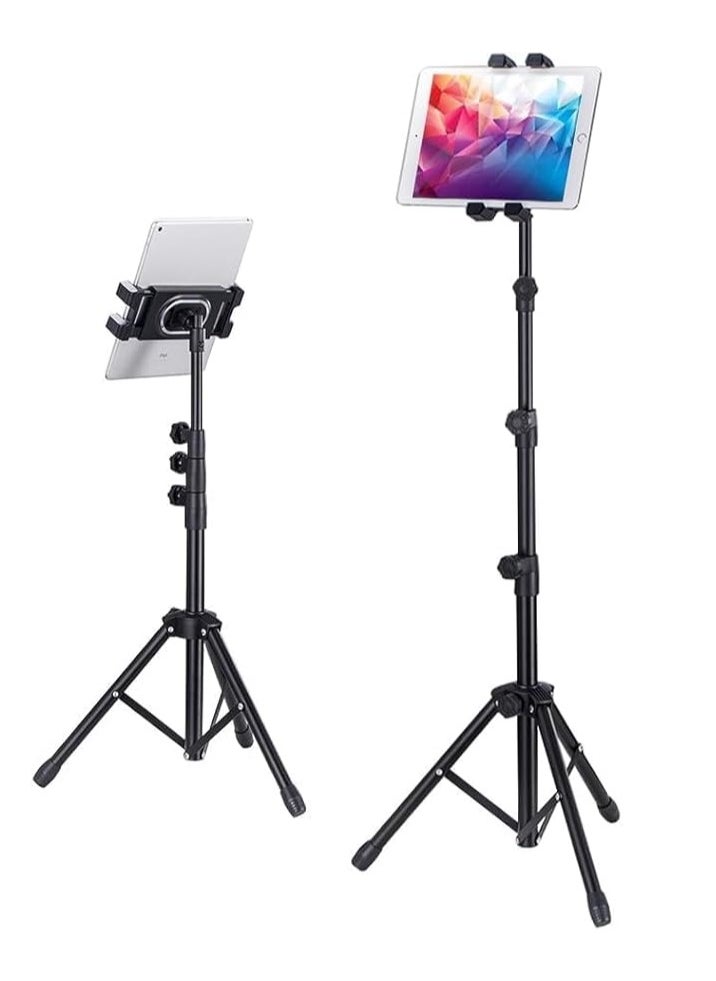 Xria Telescopic Tripod Tablet Stand for Tablets 6″ to 13″ Tablet Floor Stand for IPad 12.9″ Mobile Phone Stand