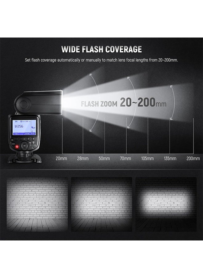 NEEWER NW700-N TTL Flash Speedlite Compatible with Nikon DSLR Cameras, 1/8000s High Speed Sync Speelight, 1/1-1/256 Output, TCM Function, 230 Full Power Flash, 0.1-2.7s Fast Recycling Flashlight