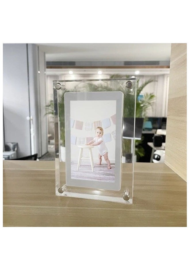 Acrylic Digital Frame - (10.1 Inch)Transparent Photo Frame Design Digital Photo Frame-IPS HD Screen Photo/Music/Video Playback