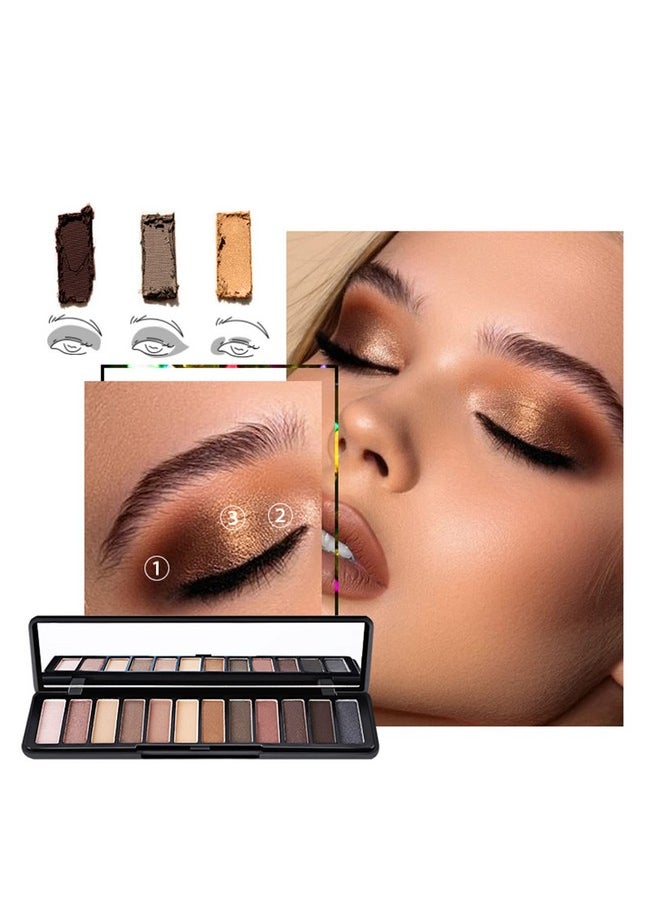 Makeup Kit For Women Full Kit, Naked Shimmer Eyeshadow Palette, Waterproof Black Eyeliner & Mascara, Makeup Tools Set, Lipstick, Premium Synthetic Foundation Powder For Medium To Dark Skin