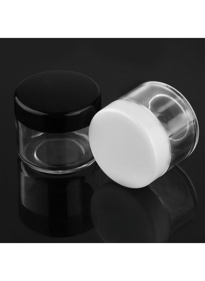 25 Pieces Acrylic Containers With Lids 3/5/10/15/20 Gram Size Cosmetic Jars With 5 Pieces Mini Spatulas Gift