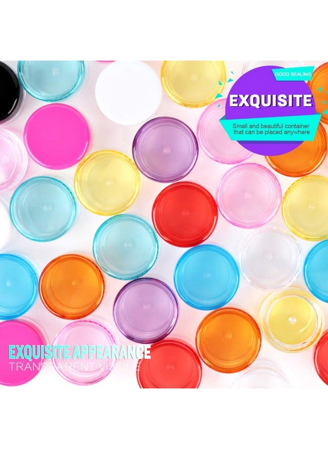 Sample Container,5 Gram Empty Plastic Cosmetic Pot Jars For Eye Shadow Nails Powder Jewelry Cosmetic Lip Balm Cream Lotion(11Colors, 55 Pcs)