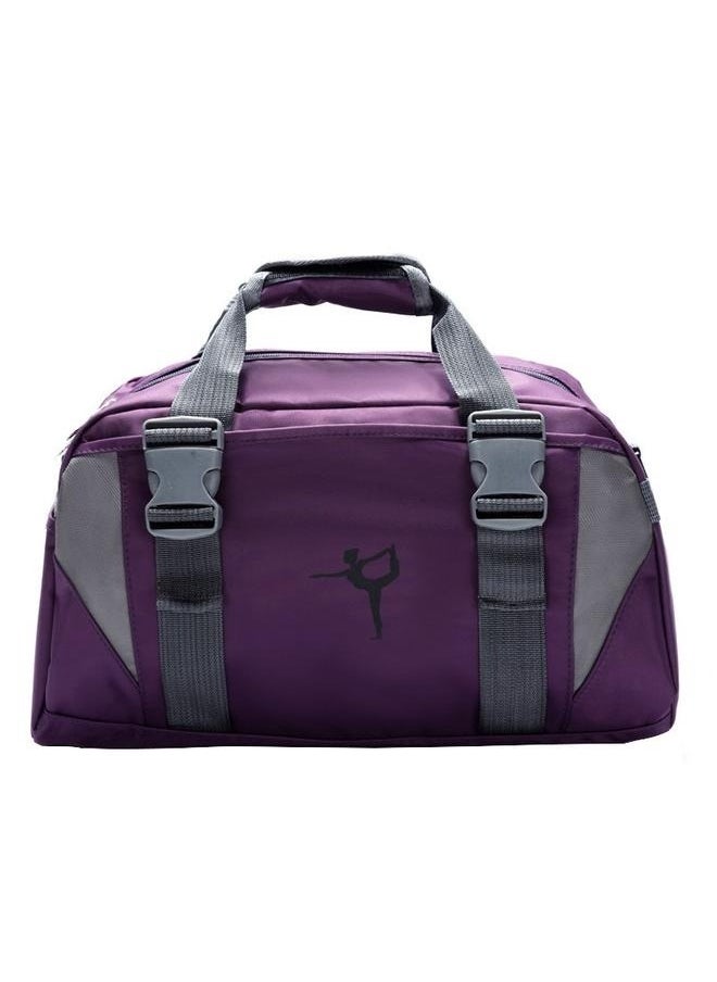 Waterproof Sport Gym Bag 40x21x21cm，Large Dance Duffle Bag For Girls Sport Gym Bags For Women Yoga Bag (Purple)