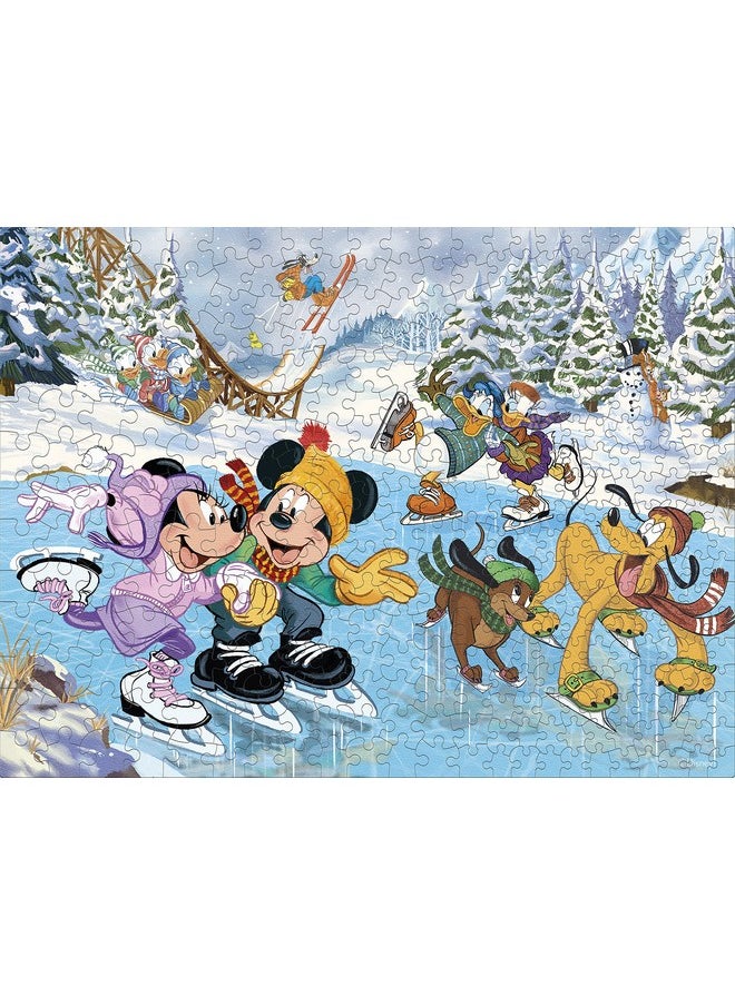 - Disney Holiday - Together Time - Mickey & Minnie Skating - 400 Piece Jigsaw Puzzle