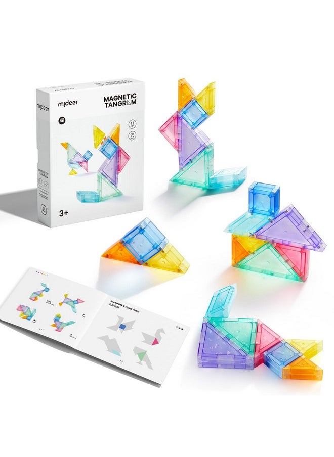 Magnetic Tangram Travel Tangram Puzzle Magnetic Pattern Block For Ages 4 5 6 7 8 9 Toy For Kids Brain Development Toy Iq Educational Toy Gift