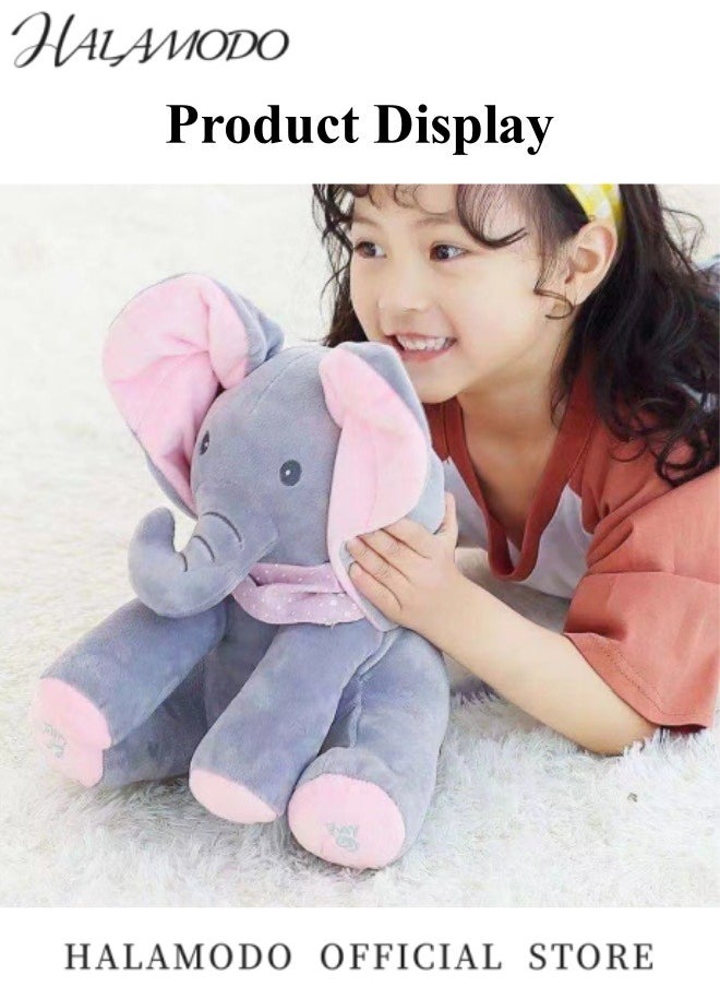 Singing Elephant Interactive Stuffed Plush Animal Talking Toy Adorable Elephant Baby Plush Toy Best Buddy for Kids Gift Age 3+