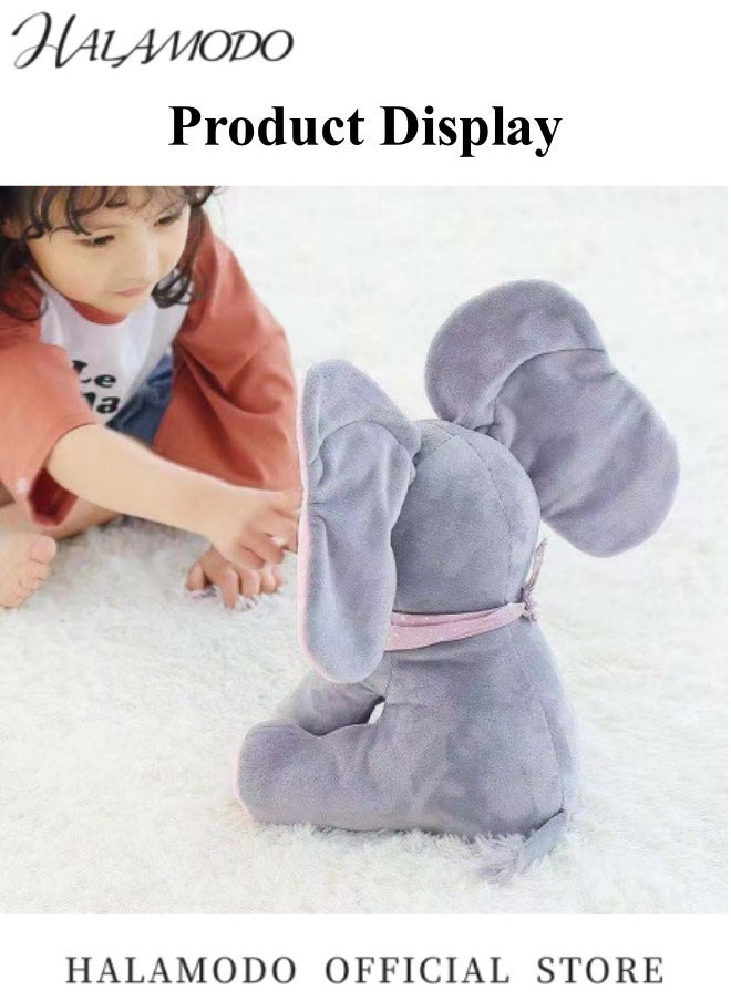 Singing Elephant Interactive Stuffed Plush Animal Talking Toy Adorable Elephant Baby Plush Toy Best Buddy for Kids Gift Age 3+