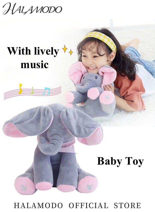 Singing Elephant Interactive Stuffed Plush Animal Talking Toy Adorable Elephant Baby Plush Toy Best Buddy for Kids Gift Age 3+