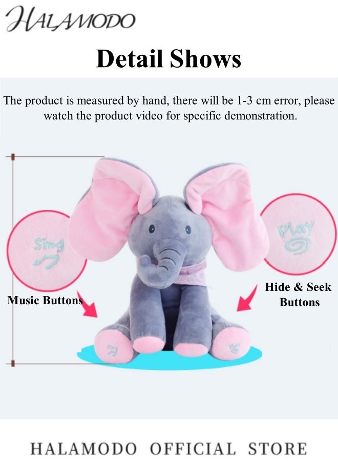 Singing Elephant Interactive Stuffed Plush Animal Talking Toy Adorable Elephant Baby Plush Toy Best Buddy for Kids Gift Age 3+