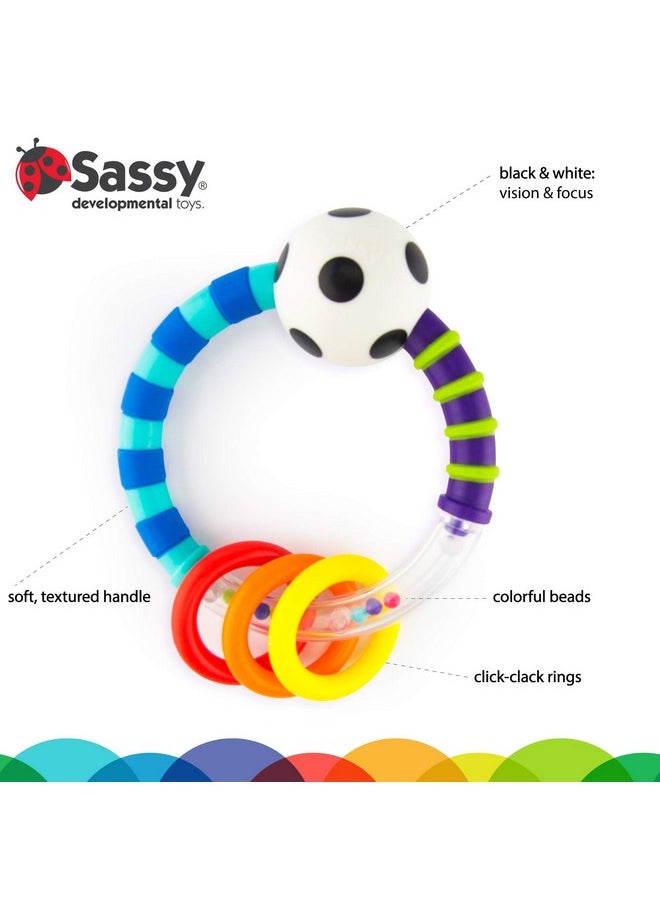Ring Rattle | Developmental Baby Toy For Early Learning | High Contrast | For Ages Newborn And Up