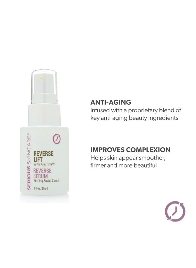 Reverse Lift Firming Face Serum - Argifirm™ Lifting Complex - Temporarily Tighten - Lift - Firm - Sagging Facial Contours - Peptides - Seaweed And Botanical Extracts - 1.0 Fl. Oz.