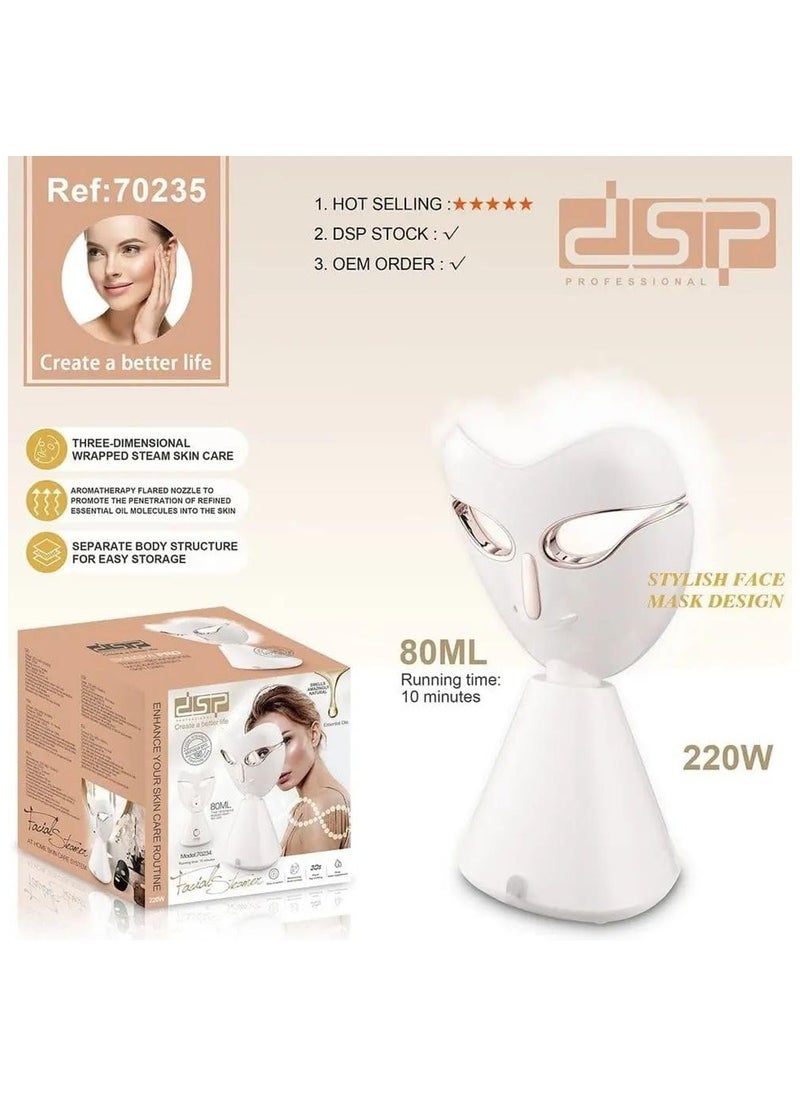 Dsp 70325 220W Facial Steamer with Stylish Face Mask Design