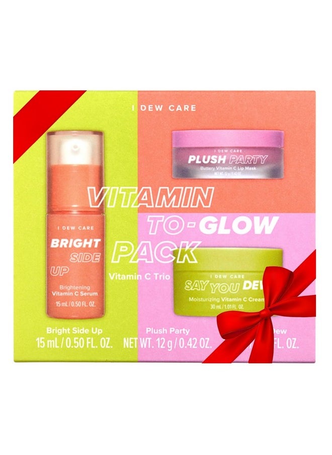 Korean Skin Care Set - Vitamin To Glow Pack | Travel Size Skincare Gift Set For Teen Girls, Niacinamide & Vitamin C, Christmas Gift Sets For Women, Glass Skin, Vegan, Cruelty Free