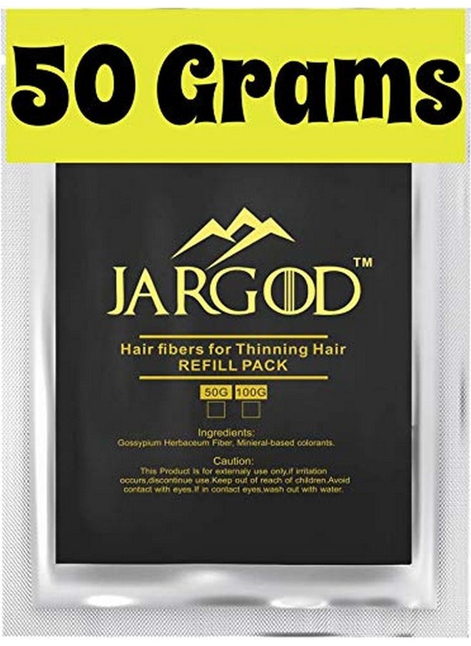 Uilding Fibers 50 Grams Jargod- Refill Your Existing Fiber Bottle - Hair Loss Concealer For Thinning Hair (Medium Brown)